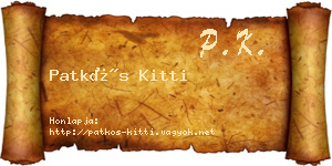 Patkós Kitti névjegykártya